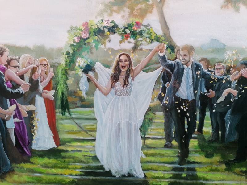 pittura live per matrimoni silvia leoncini