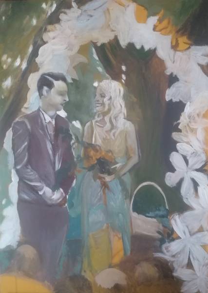 pittura live per matrimoni silvia leoncini