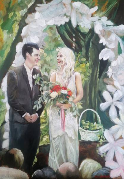 pittura live per matrimoni silvia leoncini